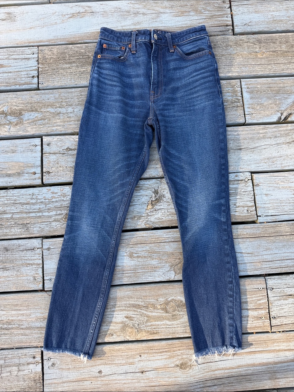 Abercrombie & Fitch Simone High Rise Slim Dark Blue Denim Jeans
